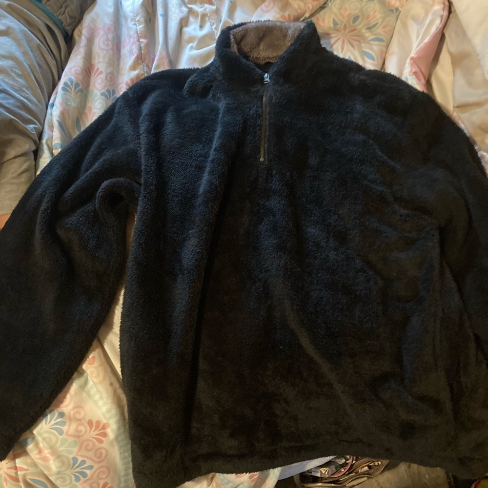 Zach New York half zip black fleece